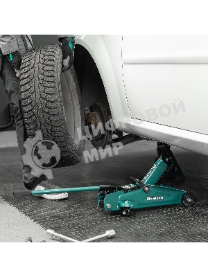 Домкрат гидравлический подкатной Сибртех 2т, 127-330 мм, в пластиковом кейсе