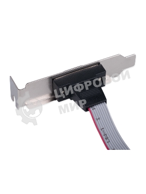 Планка на заднюю панель низкопрофильная Cablexpert CCDB9RECEPTACLE-LP, 1 порт COM/RS-232/DB9-M