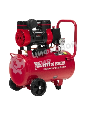 Компрессор безмасляный малошумный SPC 1500/24, 1500 Вт, ресивер 24 л, 260 л/мин MTX