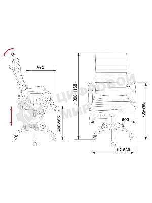 Кресло Бюрократ CH-883/BLACK черный, экокожа