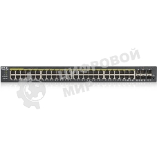 Коммутатор Zyxel GS1920-48HPv2 Hybrid Smart switch PoE+ Zyxel Nebula Flex, 44xGE PoE+, 4xCombo (SFP/RJ-45 PoE+), 2xSFP, budget PoE 375W, Standalone/cloud management