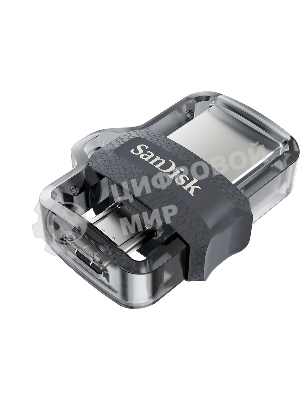 Флешка USB SanDisk DD3 Ultra (SDDD3-032G-G46), 32Gb, USB 3.0/microUSB, R/W 130/30, черный