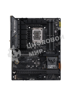 Материнская плата ASUS TUF GAMING Z790-PLUS WIFI, LGA 1700, Intel Z790, 4xDDR5, 4xSATA, 4xM.2, 1xPCIe 5.0 x16, 1xPCIe 4.0 x4, 2xUSB-A 3.2 Gen 2, 4xUSB-A 3.2 Gen 1, 1xUSB-C 3.2 Gen 2, 1xUSB-C 3.2 Gen 2x2, 1x2.5Gb LAN, 5x3.5 мм, 7.1, Standard-ATX