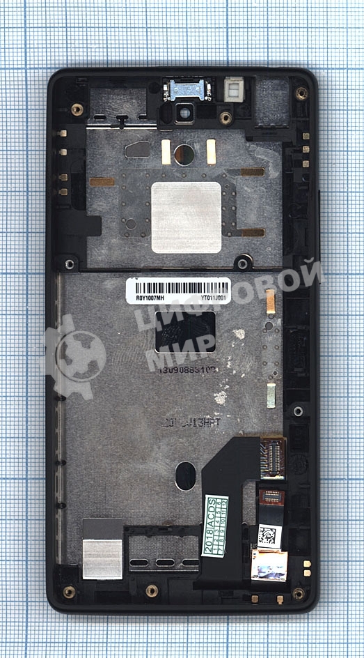 Дисплей для Yota YotaPhone 1 C9660 черный с рамкой