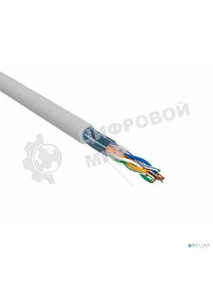 Кабель витая пара Rexant F/UTP, cat.5e, PVC, 4PR, 24AWG, INDOOR, SOLID, серый, 305м
