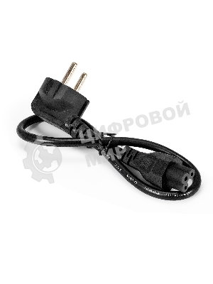 Кабель питания ноутбуков ExeGate Special PC5-0,5S (Евровилка Schuko->C5, 3*0.5мм2, CCA, черный, 0.5м)