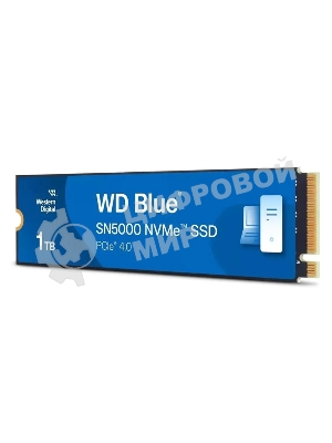 Накопитель SSD Western Digital WD Blue SN5000, 1Tb, PCIe 4.0 x4, M.2 2280, NVMe, R/W 5150/4900