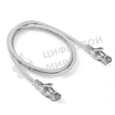 Патч-корд ExeGate EX286381RUS UTP-RJ45-RJ45-5e-1M-LSZH-GY, UTP, cat.5e, LSZH, 1м, серый