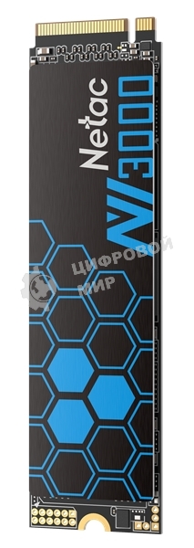 Накопитель SSD Netac NV3000, 1Tb, PCIe 3.0 x4, M.2 2280, NVMe, R/W 3100/2100