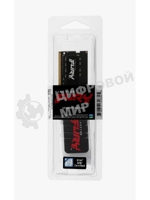 Оперативная память Kingston Fury Impact, DDR4, 16GB (1x16GB), 3200MHz, CL20, SO-DIMM