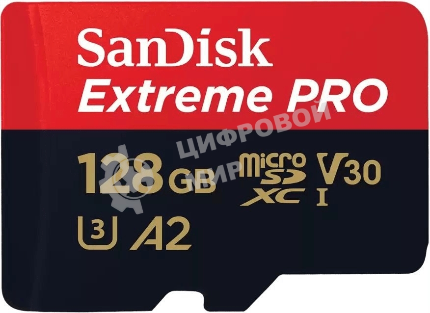 Флеш карта/SanDisk/Extreme Pro SDSQXCD-128G-GN6MA/microSDXC/128 ГБ/A2, U3, V30/200 МБ/с