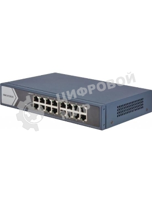 Коммутатор Hikvision DS-3E0516-E(B) 16G неуправляемый