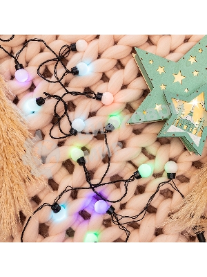 Гирлянда Neon-night LED - шарики RGB, O23 мм, 5 м