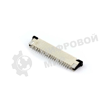 Разъем FPC Half Coverage Bottom Contact 1.0K-BX-20PWB 20 pin высота 2мм шаг 1мм