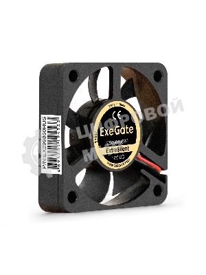 Вентилятор 12В DC ExeGate ExtraSilent ES05010S2P (50x50x10 мм, Sleeve bearing (подшипник скольжения), 2pin, 4000RPM, 22dBA)