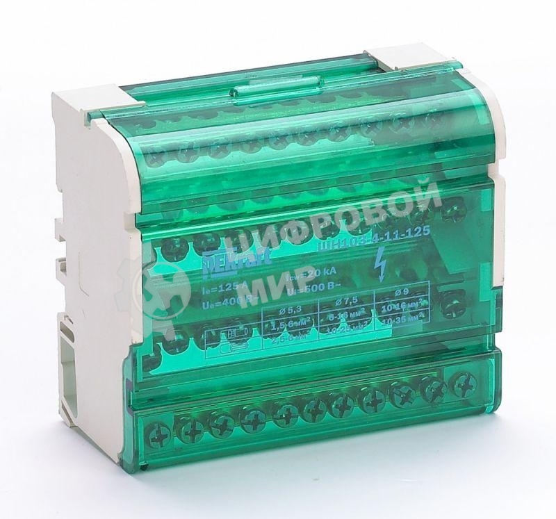 Кросс-модуль на DIN-рейку 4х11 групп, 125А ШН-103 DEKraft