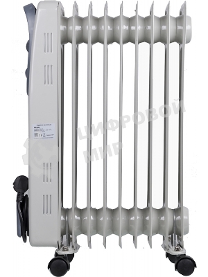 Обогреватель масляный Ресанта ОМ- 9Н (9 секций), белый, 2000 Вт, 20 м2, термостат 67/3/8