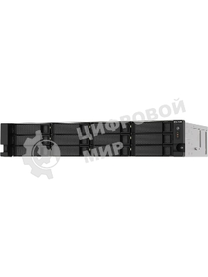 Сетевое хранилище без дисков SMB QNAP TS-1273AU-RP-8G NAS 12 HDD trays, 2x 2.5 GbE, rackmount, 2 PSU. 4-core AMD V1500B2,2 GHz, RAM 8 Gb (8 Gb UDIMM DDR4 (1 x 8 Gb) up to 32 Gb (2 x 16 Gb)). W/o rail kit RAIL-B02