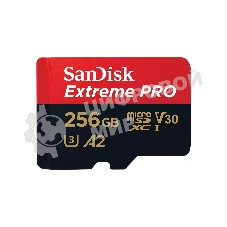 Флеш карта Sandisk Extreme Pro microSDXC 256Gb + SD Adapter + Rescue Pro Deluxe 200Mb/s
