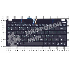 Клавиатура для ноутбука Asus Eee PC 1015 черная с рамкой