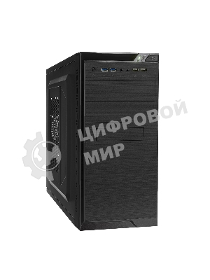 Компьютерный корпус Minitower ExeGate QA-412U-UNS400 (mATX, БП UNS400 с вент. 12см, 2хUSB+2хUSB 3.0, аудио, черный)