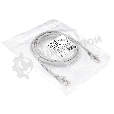 Патч-корд ExeGate EX286383RUS UTP-RJ45-RJ45-5e-2M-LSZH-GY, UTP, cat.5e, LSZH, 2м, серый