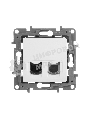 Розетка компьютерная ETIKA RJ11+RJ45 кат. 5 UTP, белый ETIKA Розетка RJ11+RJ45 кат. 5 UTP, белый