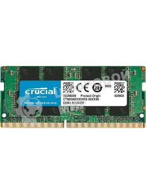 Оперативная память Crucial, DDR4, 16GB (1x16 GB), 3200 MHz, CL22, SO-DIMM