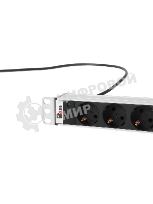 Верт. блок розеток Rem-16 с инд., 25 Shuko, 16A, алюм., 42-48U, шнур 3 м