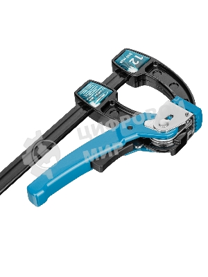 Струбцина реечная Gross быстрозажимная, металлический корпус, рычажный храповый механизм, 12