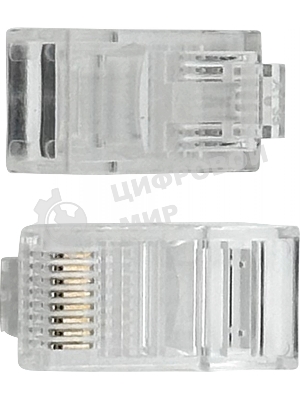 Коннектор Buro RJ45 прозрачный (упак.: 50 шт)