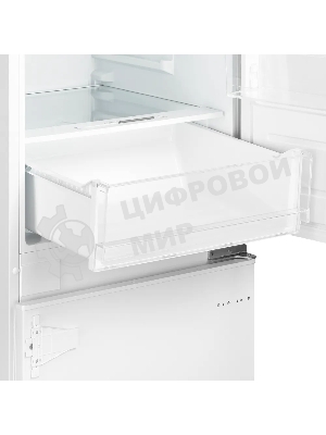 Встраиваемый холодильник Kuppersberg RBN 1961, High-Tech двухкамерный, полезный объем 334 л, суперохлаждение, суперзаморозка, функция отпуск, перевешиваемые двери (door slider), электронное управление, звуковая индикация открытой двери, NoFrost, зона свежести, LED освещение, инвертерный компрессор, энергоэффективность А++, уровень шума 35 дБ, белый