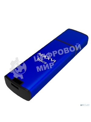 Флешка USB Maxvi MP2 black (FD64GBUSB20C10MP2), 64Gb, USB 2.0, R/W 20/10, черный