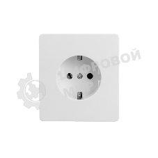 Розетка ROUND 1-ая с/з с/у, со шторками 16А перламутр Kranz KR-78-0701-1