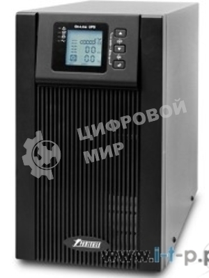 Источник бесперебойного питания PowerMan Online 2000VA черный (Online-Double conversion/LCD Display/USB/Software/RJ11/45,RS-232)