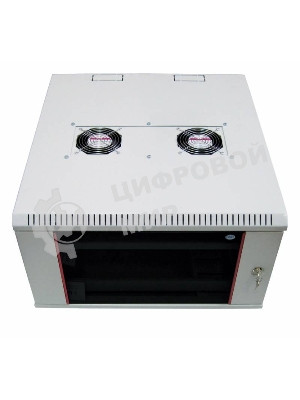 Шкаф настенный ЦМО ШРН-12.650 12U 600x650мм пер.дв.стекл несъемные бок.пан. 50кг серый