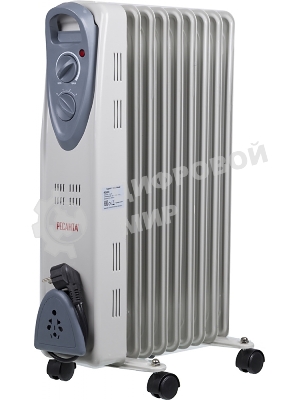 Обогреватель масляный Ресанта ОМ- 9Н (9 секций), белый, 2000 Вт, 20 м2, термостат 67/3/8
