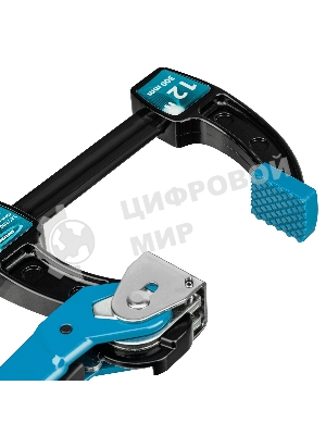 Струбцина реечная Gross быстрозажимная, металлический корпус, рычажный храповый механизм, 12