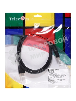 Кабель HDMI 19M/M,ver. 2.1, 8K@60 Hz 1m Telecom TCG255-1M