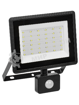Прожектор IEK LPDO602-50-65-K02 СДО 06-50Д светодиодный черный с датчиком движения IP54 6500K
