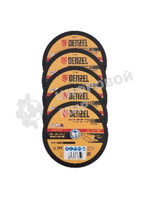 Круг отрезной по металлу Denzel 230 х 2,0 х 22,2 мм, A36TBF, в метал. банке, 5 шт.