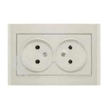 Розетка 2-м СП Бриллиант 16А IP20 без заземл. сл. кость Universal 7948738