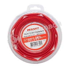 Трубка термоусаживаемая Rexant 5,0/2,5 мм красная, ролик 2,44 м