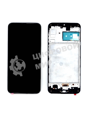 Дисплей (модуль) для Samsung Galaxy M21 SM-M215 в сборе с тачскрином и рамкой (OLED) черный