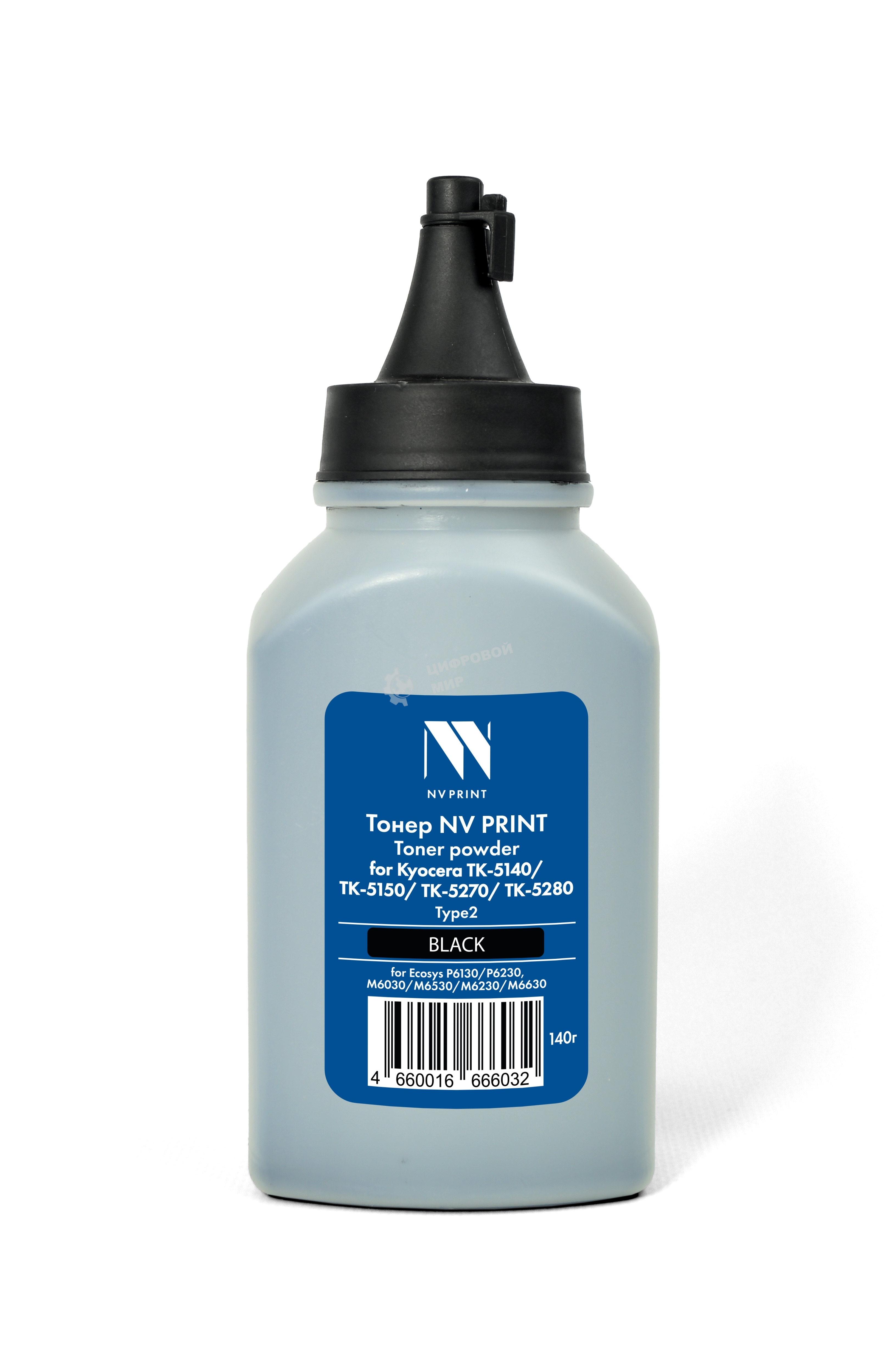 Тонер NVPrint для Kyocera ТК-5140/ТК-5150/ТК-5270/ТК-5280 Type2 (140г) черный совместимый