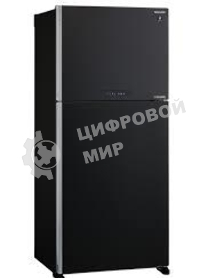 Холодильник Sharp SJ-XG55PMBK черный двухкамерный 394/162л морозилка сверху, No Frost