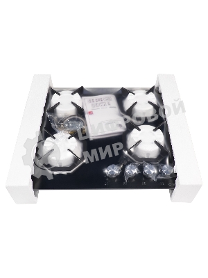 Газовая варочная панель Maunfeld EGHG.64.2CB/G, 4 конфорки, закаленное стекло, черный