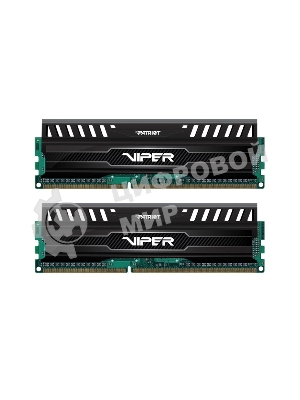 Оперативная память Patriot Viper 3, DDR3, 16GB (2x8 GB), 1600 MHz, CL10, DIMM, радиатор, черный
