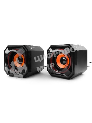 Акустическая система 2.0 Gembird SPK-405, пассив. излучатели, черный, 5 Вт, рег. громкости USB-питание