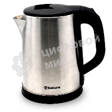 Чайник электрический Sakura SA-2149 2 л, нерж+черн д